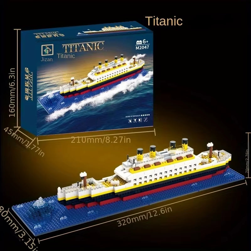 Building Block Assembly Toy Titanic Giant Boy Girl Puzzle Cruise Ship Model