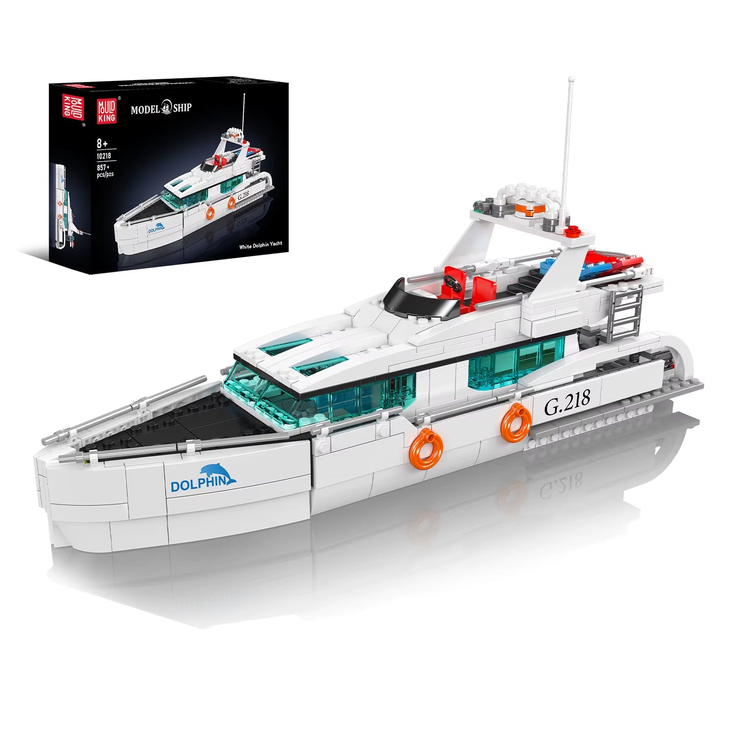 MOULDKING Yacht/Fishing Boat Model Building Blocks Set - Educational Technocal Bricks Assembly Kit for Kids Gift 10185 10218