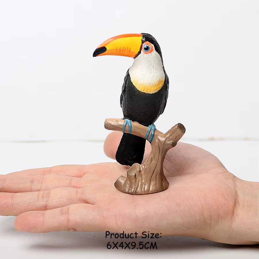 Wild Birds Animals Turkey Macaw Owl Eagles Ostrich Pelican Figurines Toy Animal Action Figure Learning Education Birds Gifts