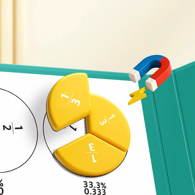 Magnetic Fraction Learning Base for Lower Grade Math - Cognitive Calculation Nuclear Denominator Operation Teaching Tool