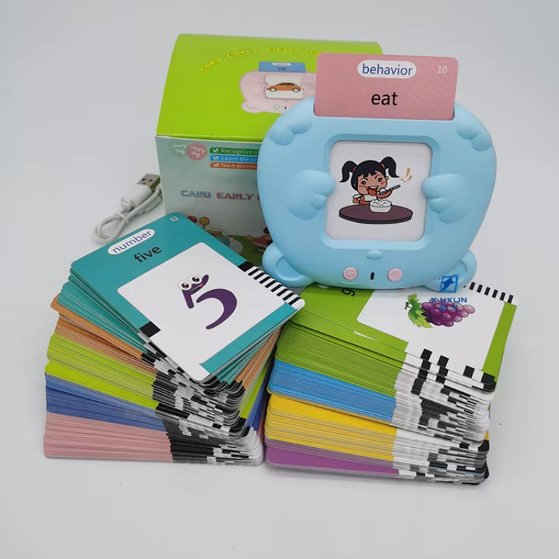 Language Audio Book Learning Education 112 Cards for Kids Talking Audio Book Machine Gift Russian Spanish French Portuguese