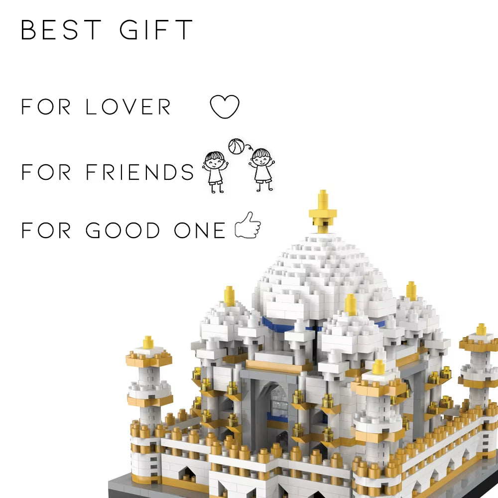 Micro Mini Blocks Taj Mahal Building and Architecture Model Set Toys Gifts for Kid and Adult Famous Landmark Blocks Set
