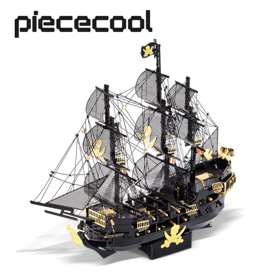 3D Metal Puzzle Building Blocks Black Pearl Model DIY Assemble Jigsaw Toy ,Christmas Birthday Gifts for Adults