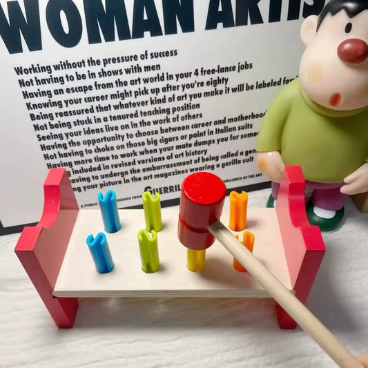 Educational Wooden Hammer Toys for Children-Fine Motor Skills Training Sensory Color Cognition Game Set Ideal for Autistic Kids