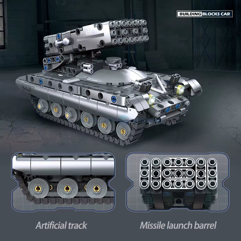 58142 TOS-1A Heavy Rocket Launcher Model 583PCS Building Blocks Set MOC Military Tank War Classic Collectible Gift for Boys Kids