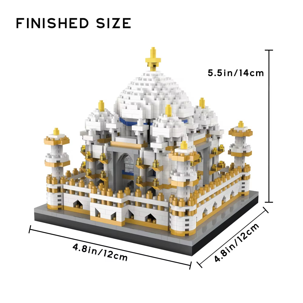 Micro Mini Blocks Taj Mahal Building and Architecture Model Set Toys Gifts for Kid and Adult Famous Landmark Blocks Set