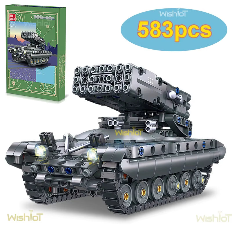 58142 TOS-1A Heavy Rocket Launcher Model 583PCS Building Blocks Set MOC Military Tank War Classic Collectible Gift for Boys Kids