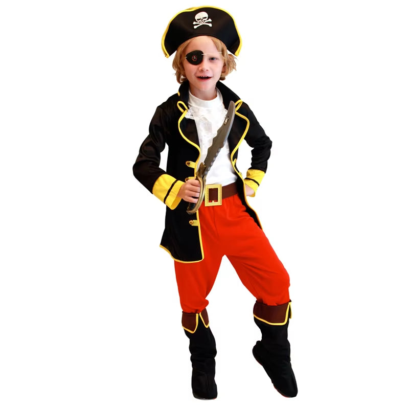 Children'S Halloween Pirate Costumes for Boys Kids Children Pirate Costume Fantasia Infantil Cosplay Clothing