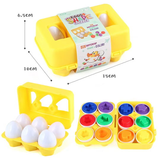 Matching Smart Eggs Toy for Kids 3D Puzzle Montessori Learning Education Toys Color Shape Sorter Game Easter Egg Gifts