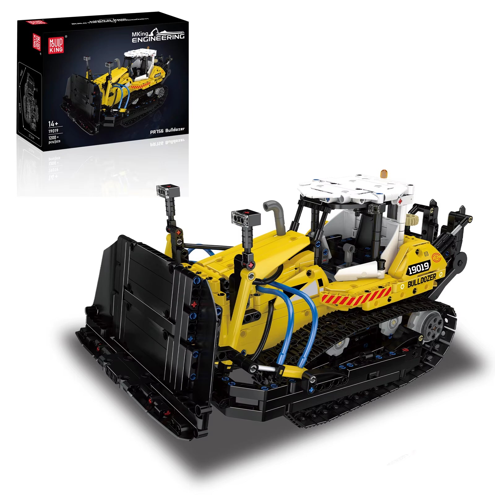 MOULD KING PR756 Pneumatic Bulldozer Building Blocks Set Engineering Vehicle Model MOC Technical Toy Kid Gifts 19019