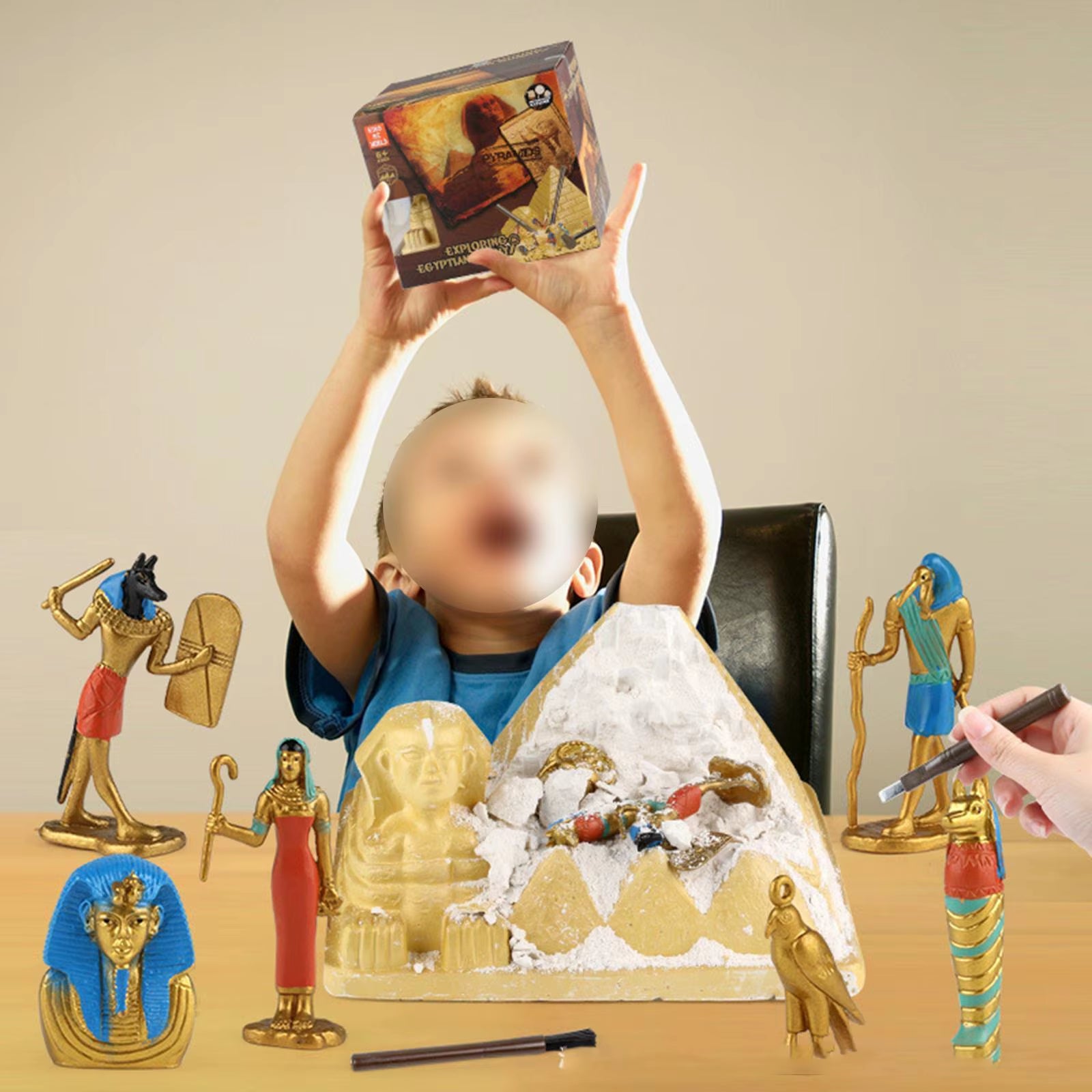 Pyramid Digging Excavation Toy Educational DIY Stem Gift Classroom Supplies