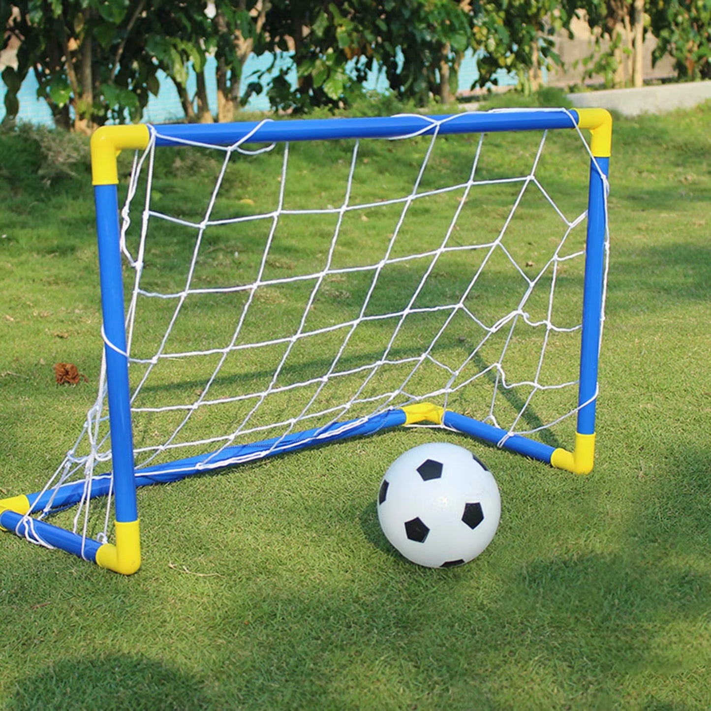 Indoor and Outdoor Mini Folding Soccer Plastic Rear Frame Kit Inflatable Sports Toys Suitable for Parent-Child Interaction