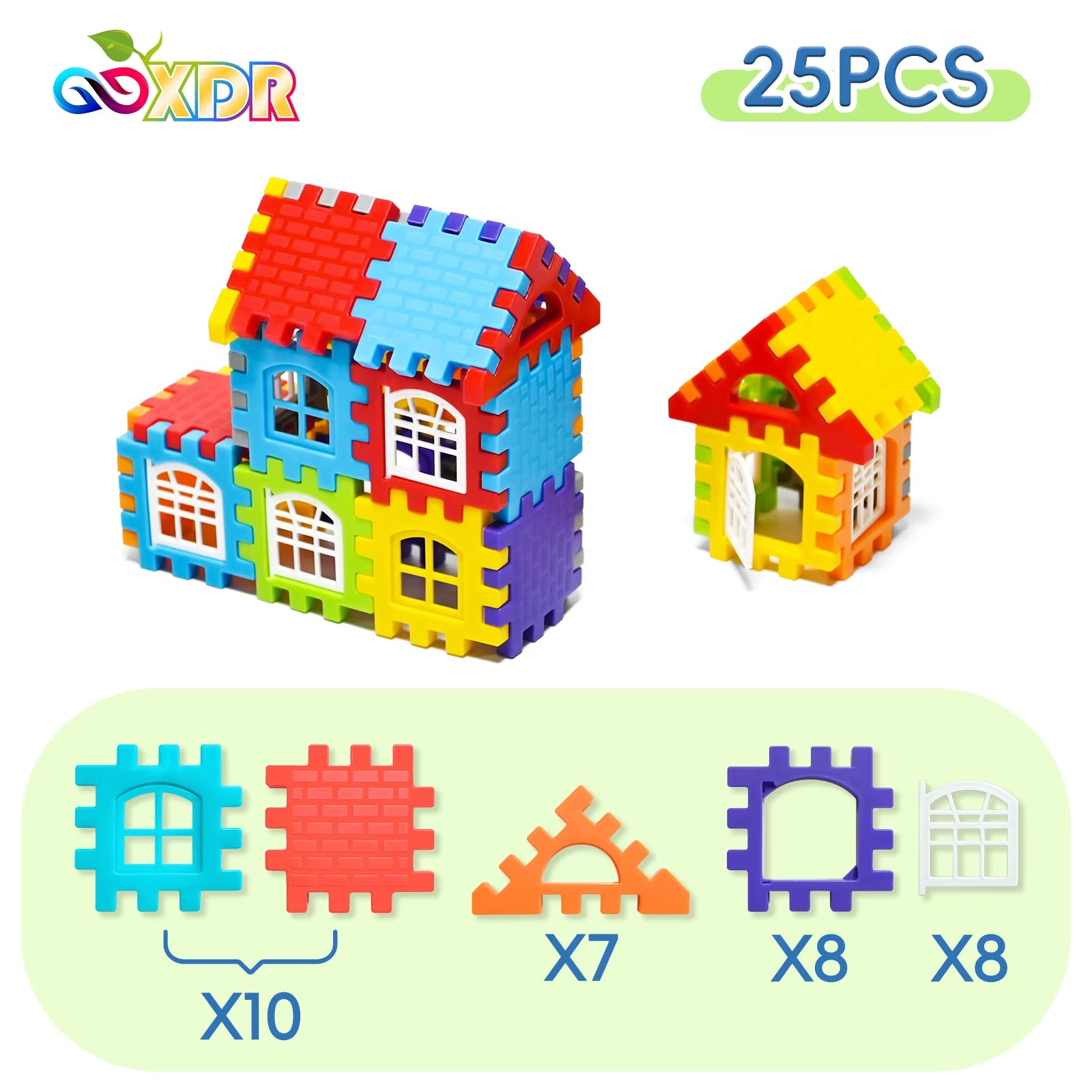 Children Building Houses Building Block Simulation Window Design Colored Kids Puzzle Toys DIY Designer Construction Set Gifts