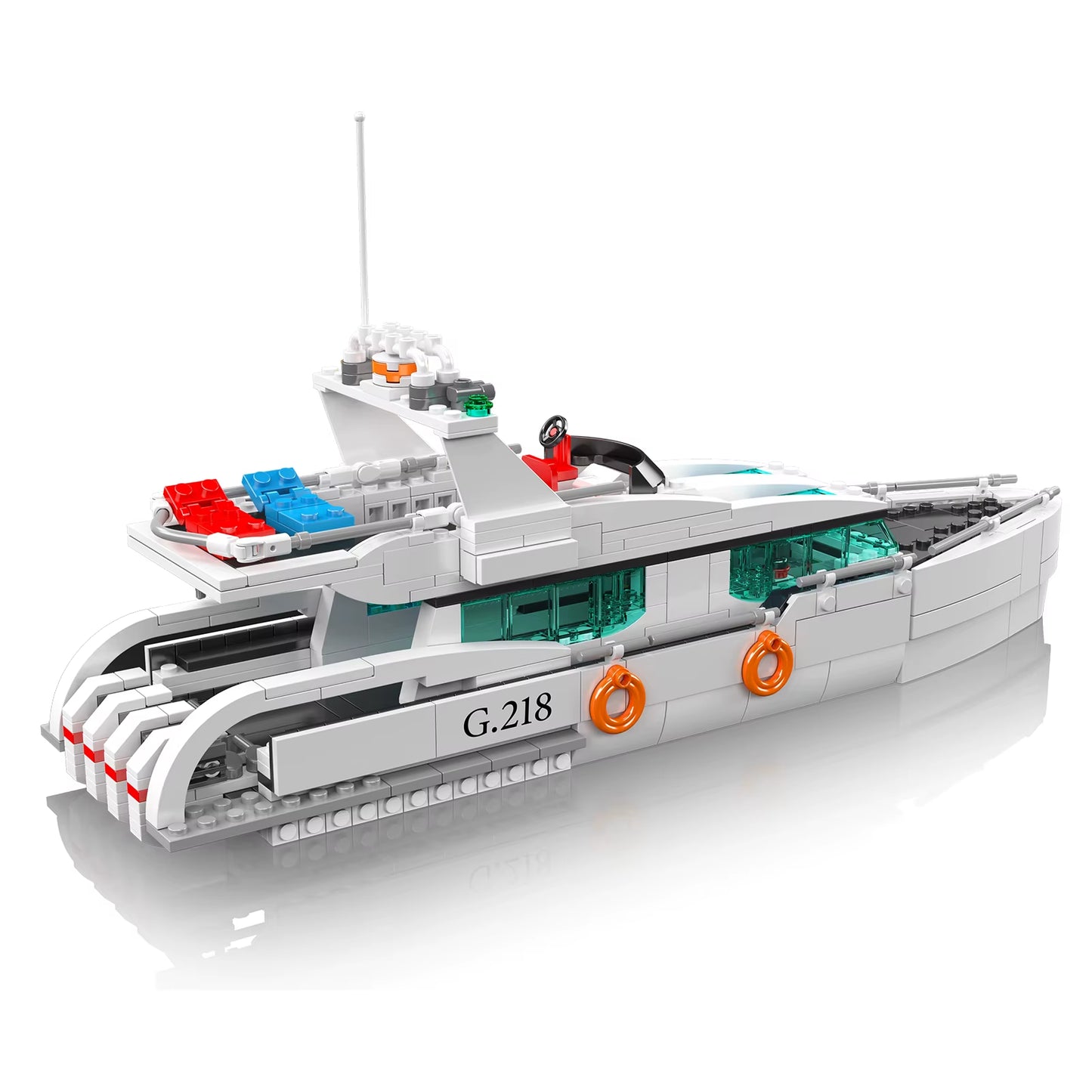 MOULDKING Yacht/Fishing Boat Model Building Blocks Set - Educational Technocal Bricks Assembly Kit for Kids Gift 10185 10218