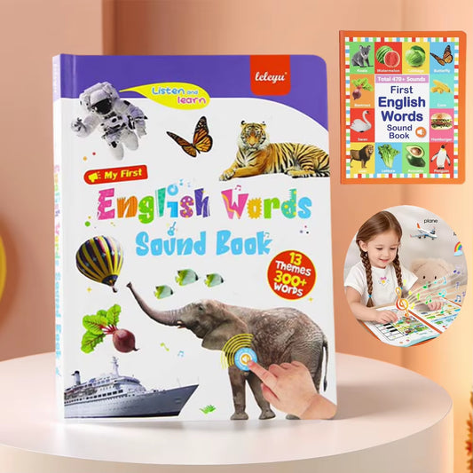 English Learning Talking Book Speech & Early Literacy Tool Interactive Audio Sound Books for Educational Language for Toddlers
