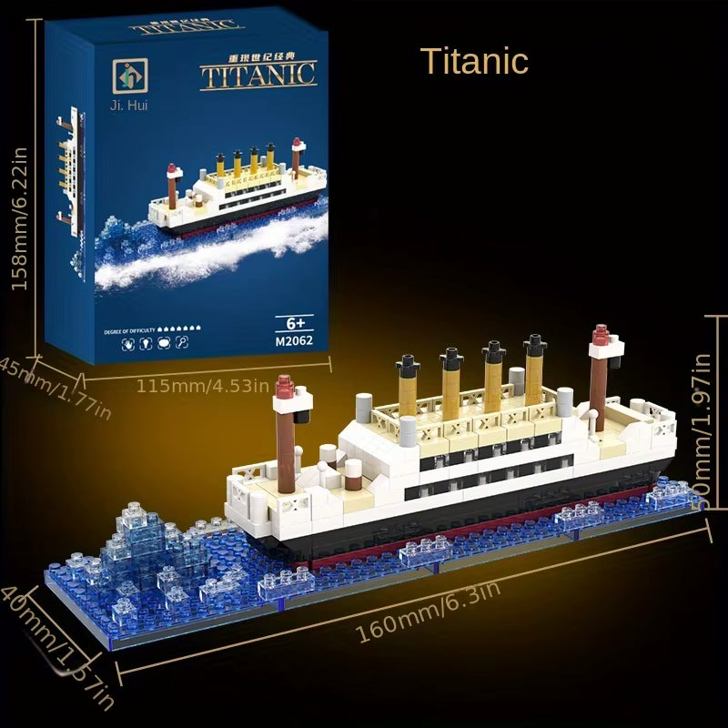 Building Block Assembly Toy Titanic Giant Boy Girl Puzzle Cruise Ship Model