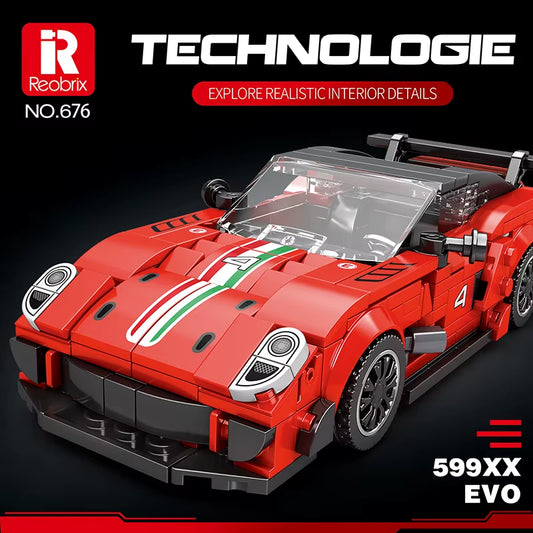 Model 676 Sports Technics Vehicles，Building Blocks Set,Collectible Racing Car Toy,Christmas, Birthday Gifts for Kids