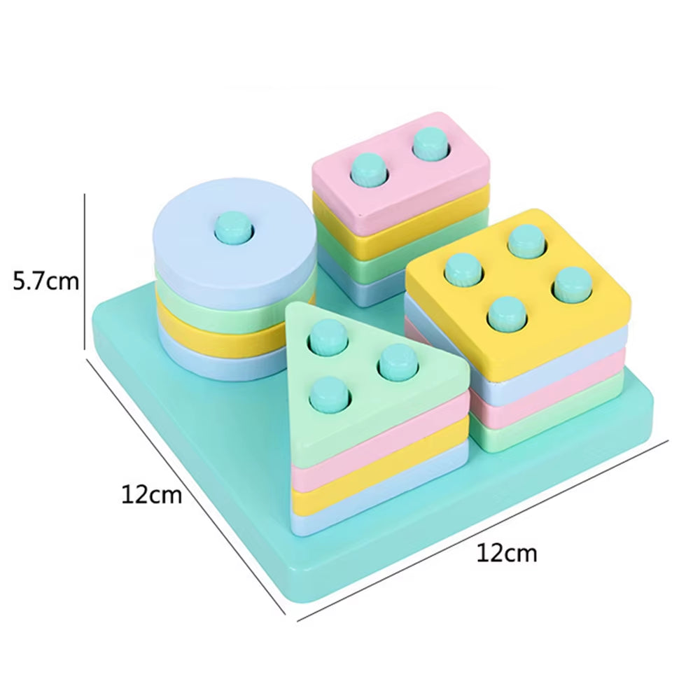 Shape Cognitive Classification Montessori Wooden Color Matching Puzzle Children'S Magnetic Fishing Learning Educational Toys
