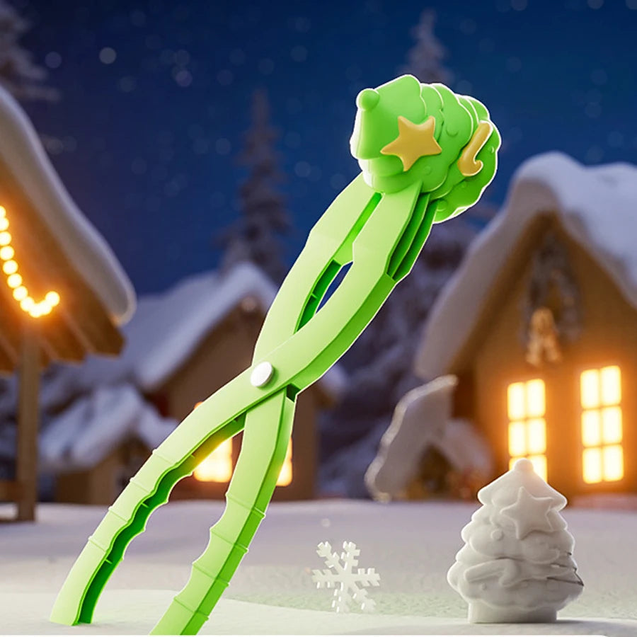 Santa Snow Mold Tongs for Kids – Christmas Snow Toy, Winter Outdoor Snow Building Tool, Santa Shape Maker for Holiday Fun