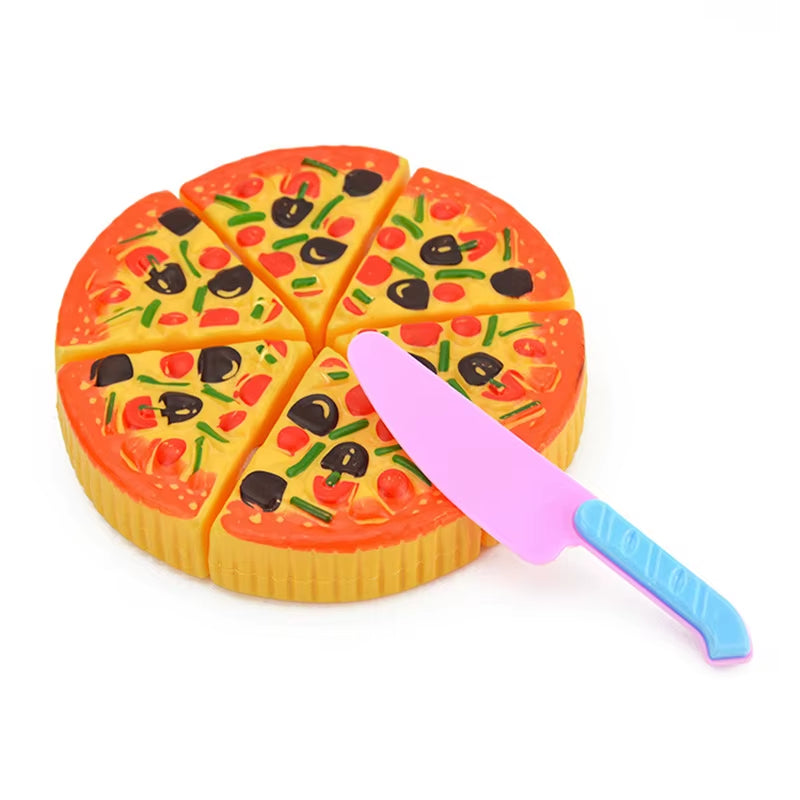 Kids Simulation Food Kitchen Toy Pretend Play Cooking Toys Cookware Pot Hamburger Hot Dog Fries Pizza Interactive Toys for Girls