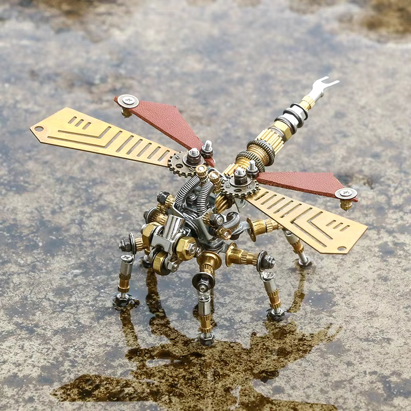 Mechanical Insect Iron Metal DIY Building Blocks 3D Three-Dimensional Assembly Model Puzzle Toys Birthday Gift for Kid Adult