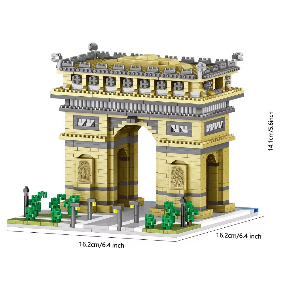 Euro Constrution Roma Colosseum Micro Mini Building Blocks for Adult Child Toys Set Arc Triomphe Louvre Big Ben Brick