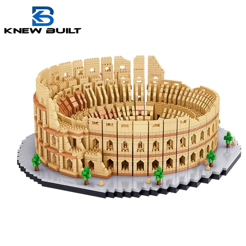 Euro Constrution Roma Colosseum Micro Mini Building Blocks for Adult Child Toys Set Arc Triomphe Louvre Big Ben Brick
