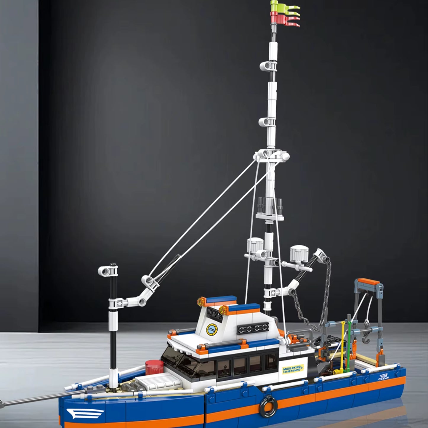 MOULDKING Yacht/Fishing Boat Model Building Blocks Set - Educational Technocal Bricks Assembly Kit for Kids Gift 10185 10218