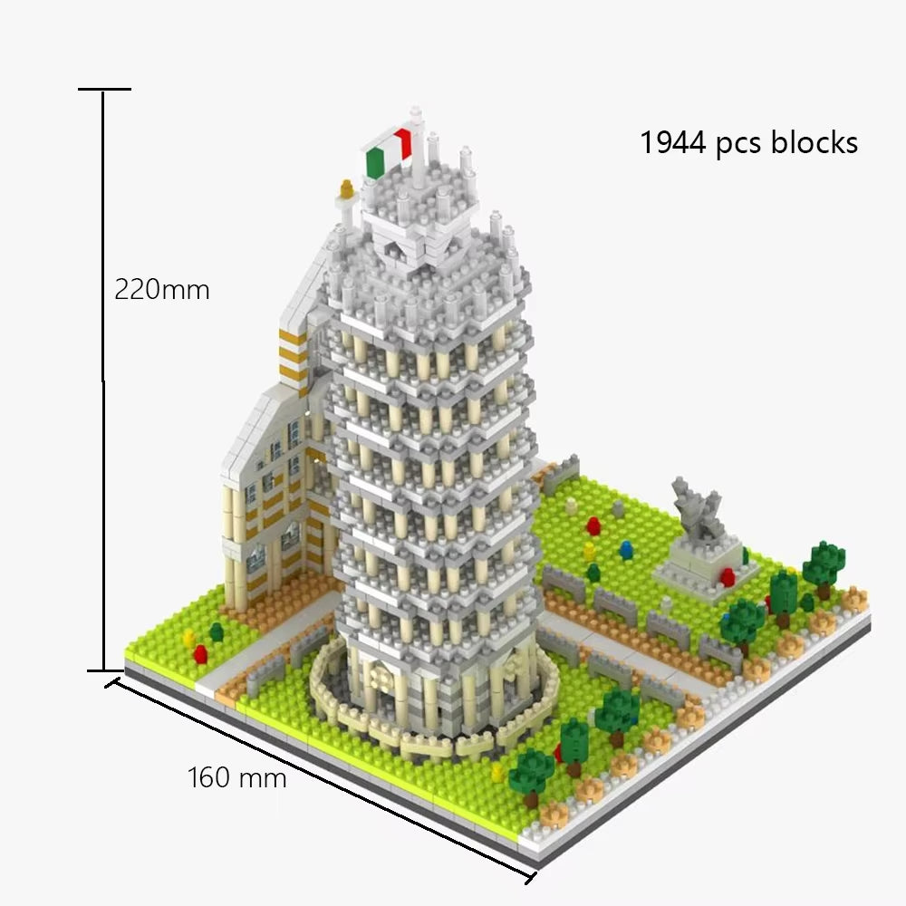 Euro Constrution Roma Colosseum Micro Mini Building Blocks for Adult Child Toys Set Arc Triomphe Louvre Big Ben Brick