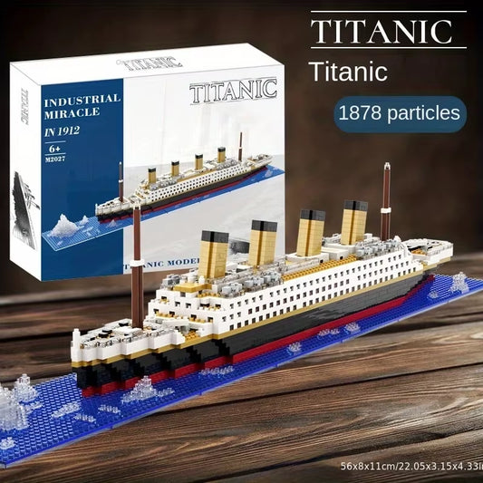 Building Block Assembly Toy Titanic Giant Boy Girl Puzzle Cruise Ship Model