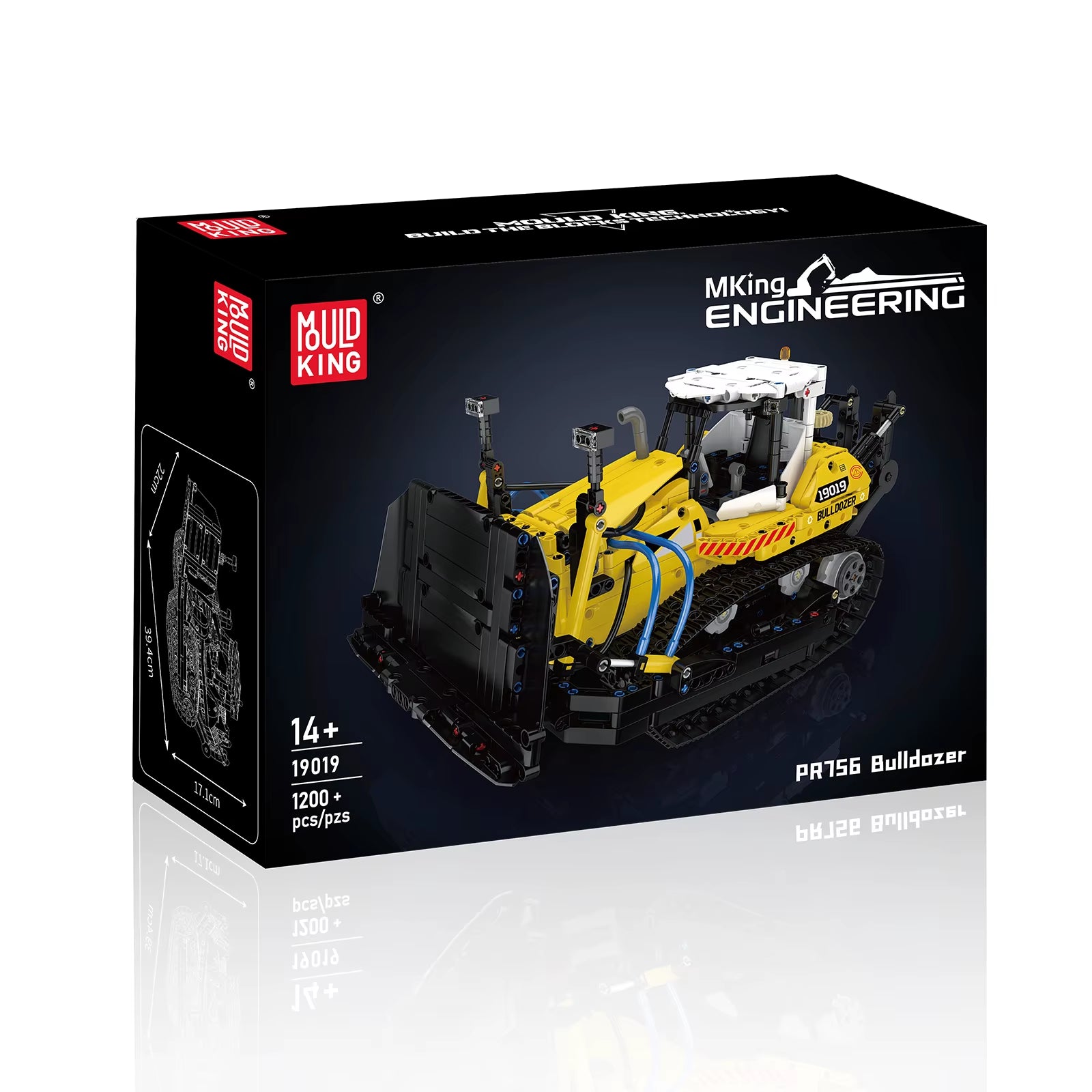 MOULD KING PR756 Pneumatic Bulldozer Building Blocks Set Engineering Vehicle Model MOC Technical Toy Kid Gifts 19019