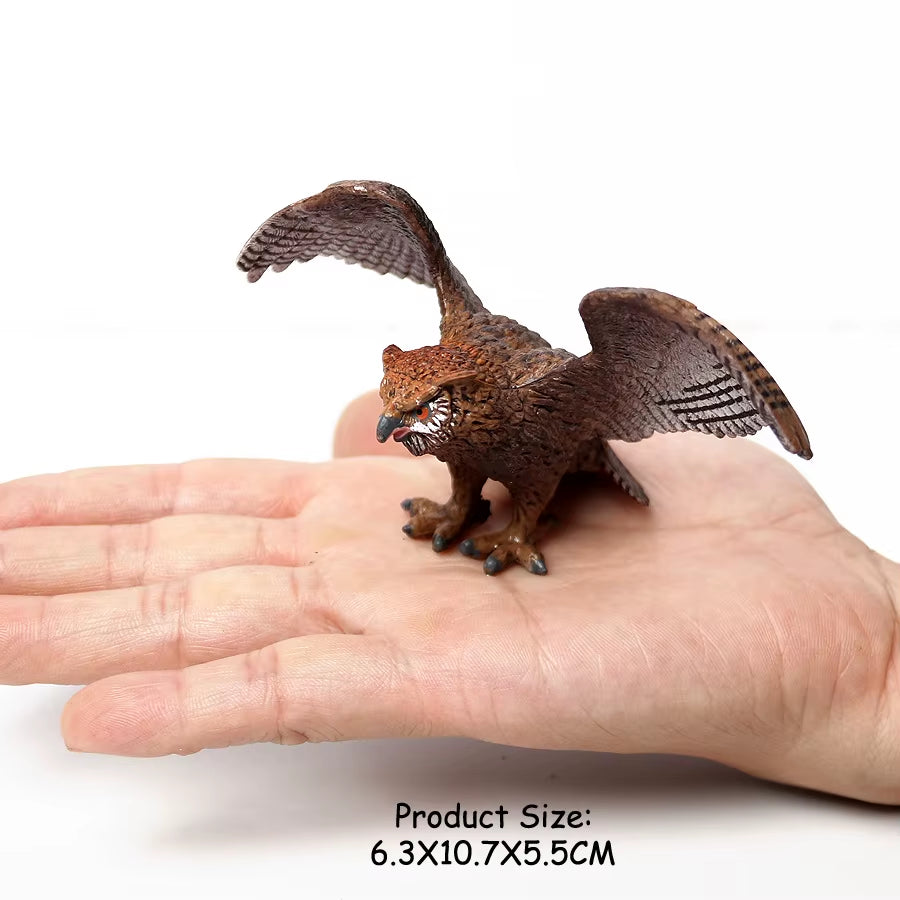 Wild Birds Animals Turkey Macaw Owl Eagles Ostrich Pelican Figurines Toy Animal Action Figure Learning Education Birds Gifts