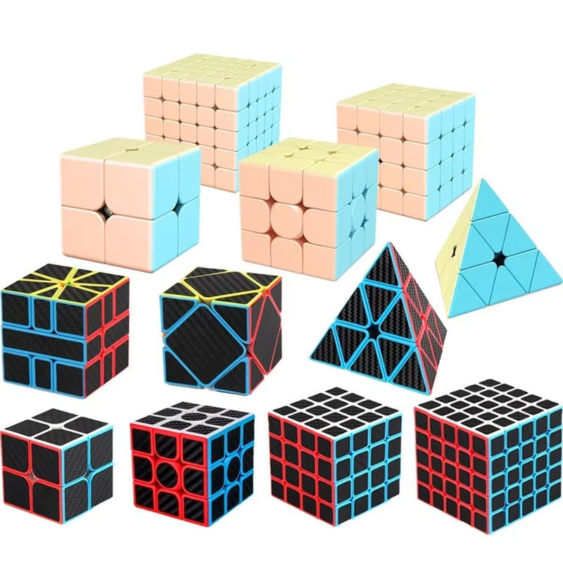 Moyu Meilong 3X3X3 4X4X4 Professional Magic Cube Carbon Fiber Sticker Speed Cube Square Puzzle Educational Toys for Children