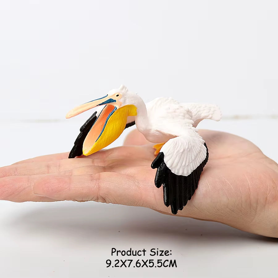 Wild Birds Animals Turkey Macaw Owl Eagles Ostrich Pelican Figurines Toy Animal Action Figure Learning Education Birds Gifts