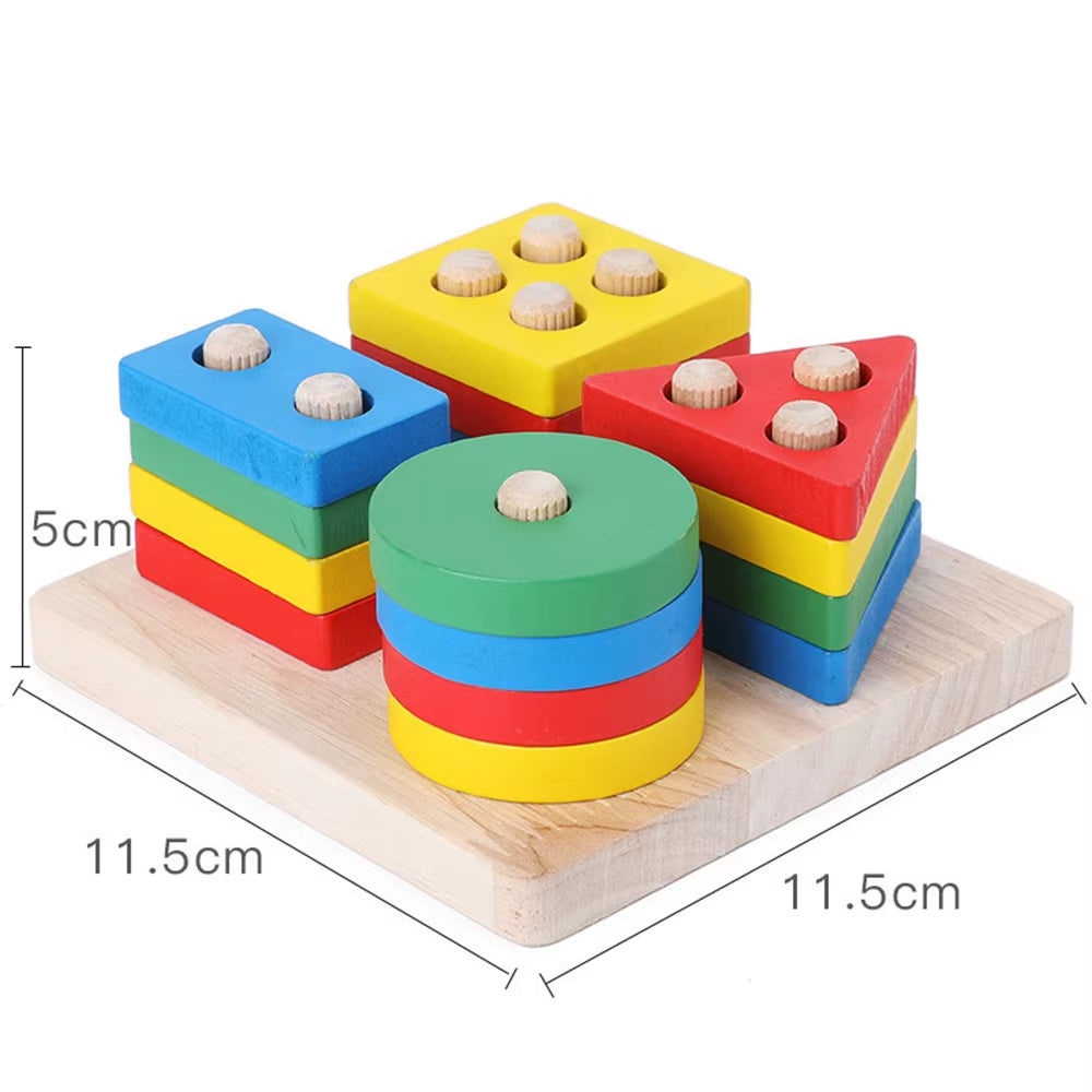Shape Cognitive Classification Montessori Wooden Color Matching Puzzle Children'S Magnetic Fishing Learning Educational Toys