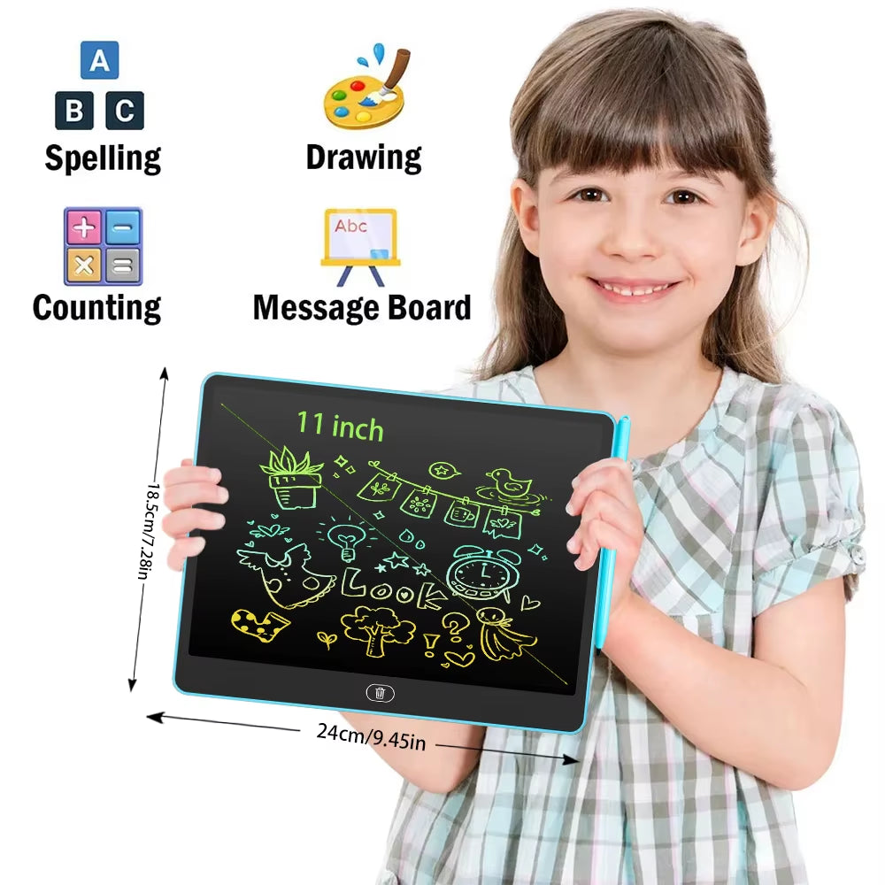 16/13/11 Inch LCD Writing Board Drawing Tablet Kids Writing Painting Children Educational Toys for 3 4 5 6 7 8 Years Girls Boys