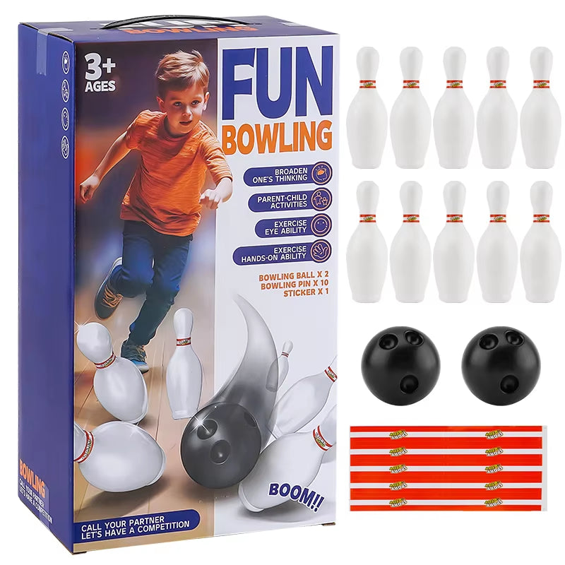 Large 7.5-Inch Bowling Toy for Indoor Sports, Children'S Outdoor Activity Game Equipment, Physical Exercise Set - 10 Pins 2 Ball
