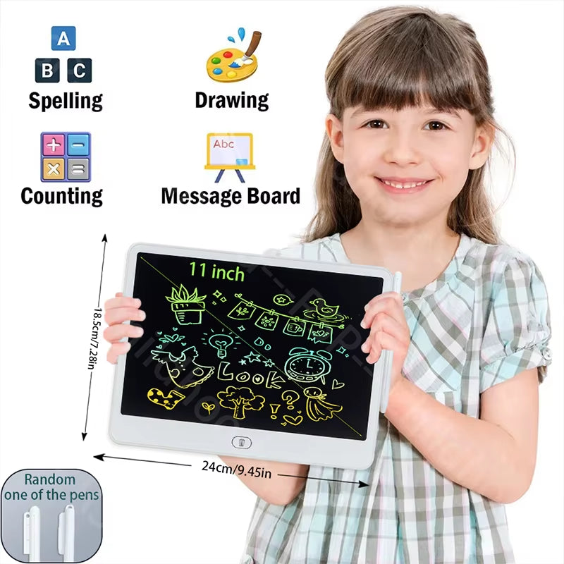 16/13/11 Inch LCD Writing Board Drawing Tablet Kids Writing Painting Children Educational Toys for 3 4 5 6 7 8 Years Girls Boys
