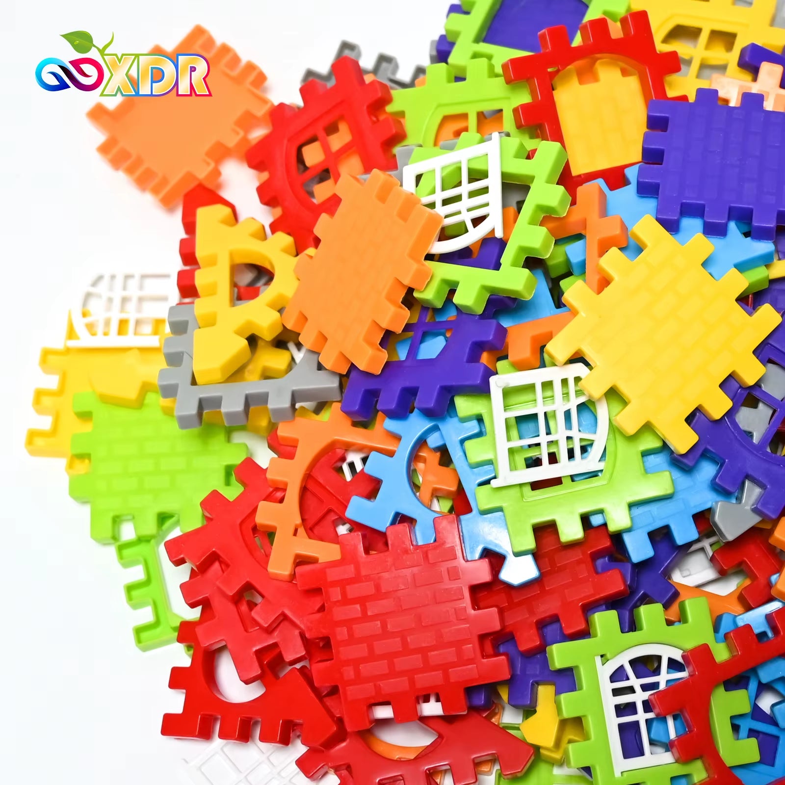 Children Building Houses Building Block Simulation Window Design Colored Kids Puzzle Toys DIY Designer Construction Set Gifts