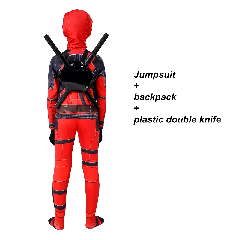 Anime Costume Kids Cosplay Mask Backpack Suit Jumpsuit Superhero Cosplay Bodysuit Jumpsuit Halloween Costume Adult Children