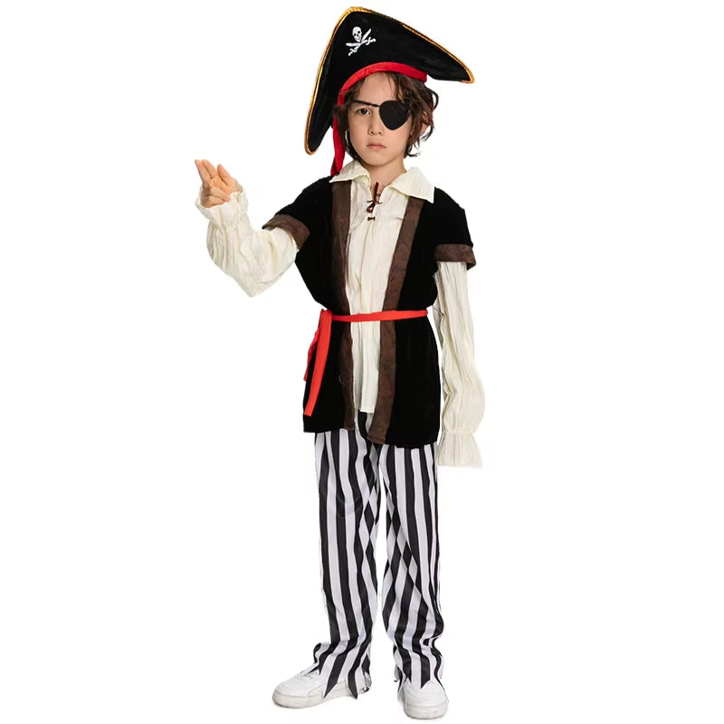 Children'S Halloween Pirate Costumes for Boys Kids Children Pirate Costume Fantasia Infantil Cosplay Clothing