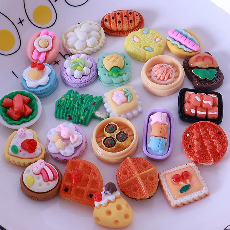 10Pcs Dollhouse Mini Food Toys Dollhouse Kitchen Decoration Dollhouse Accessories for Kids Pretend Play Toy