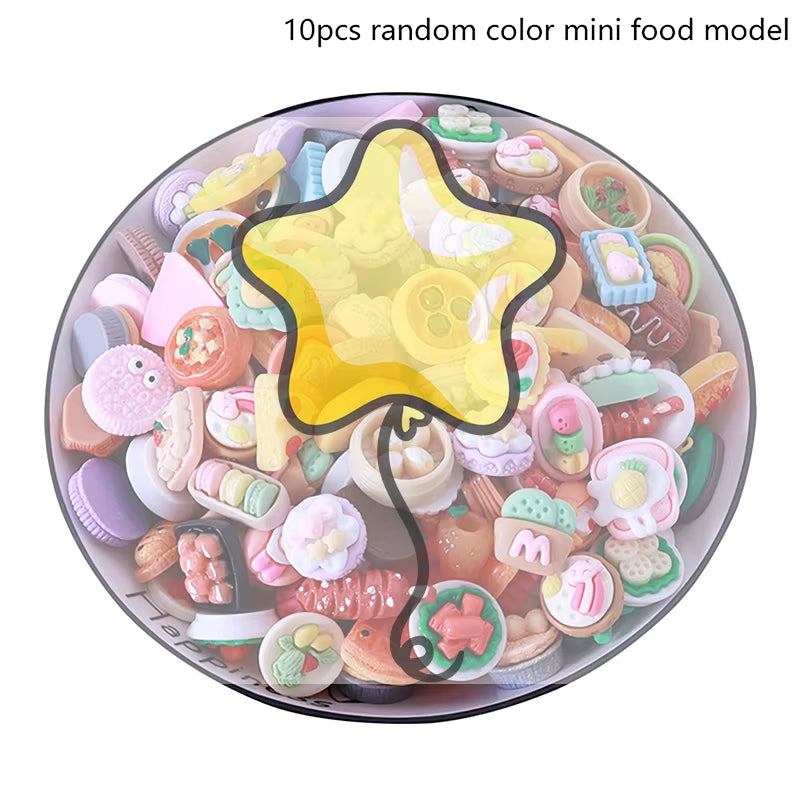 10Pcs Dollhouse Mini Food Toys Dollhouse Kitchen Decoration Dollhouse Accessories for Kids Pretend Play Toy