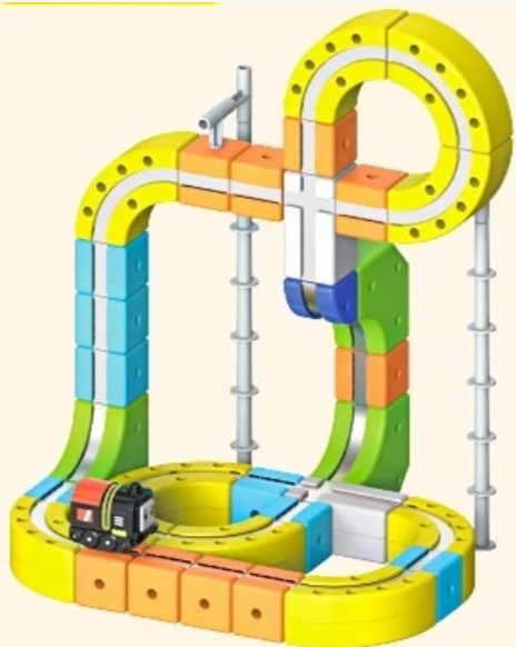 STEM Educational Magnetic Building Blocks Train Set
