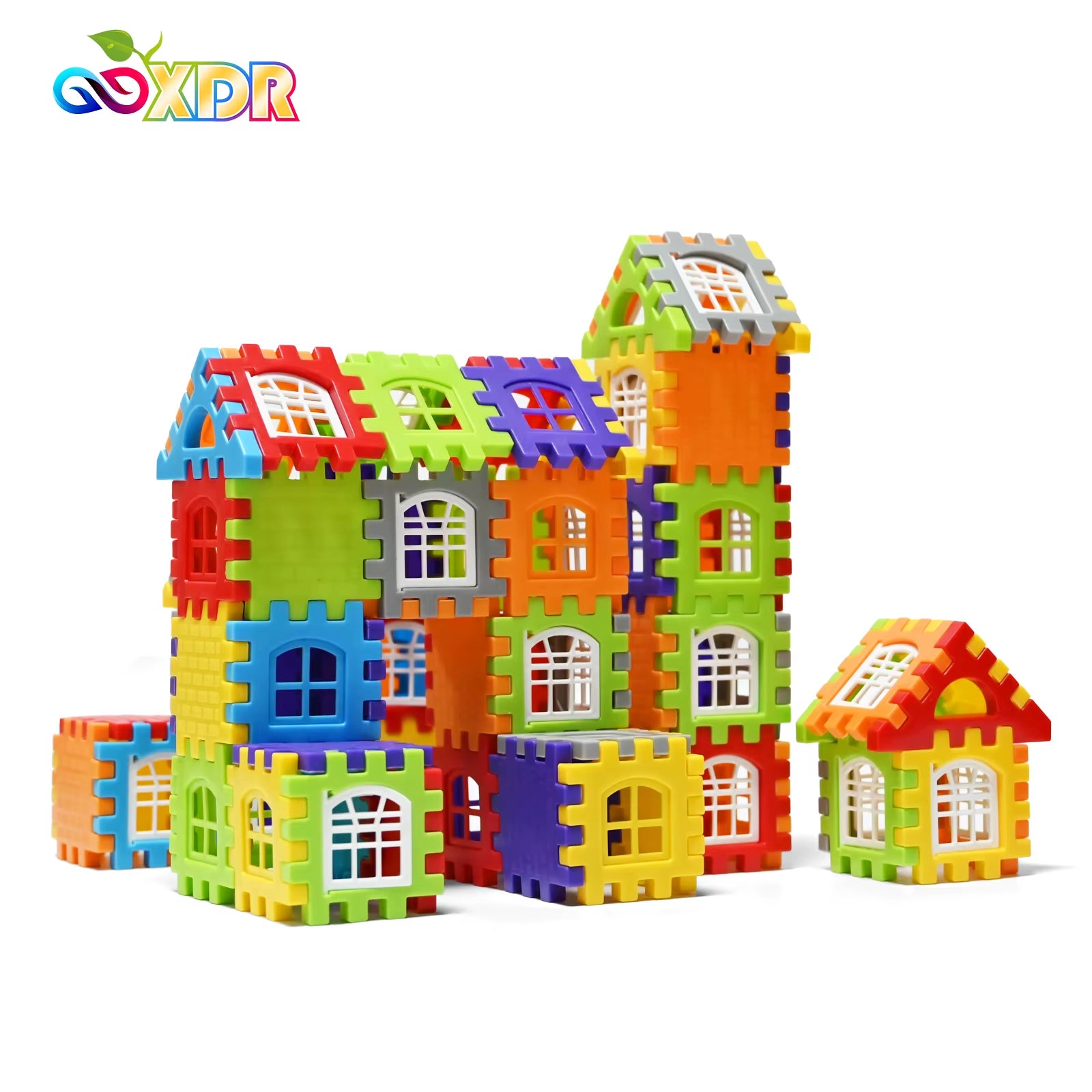 Children Building Houses Building Block Simulation Window Design Colored Kids Puzzle Toys DIY Designer Construction Set Gifts