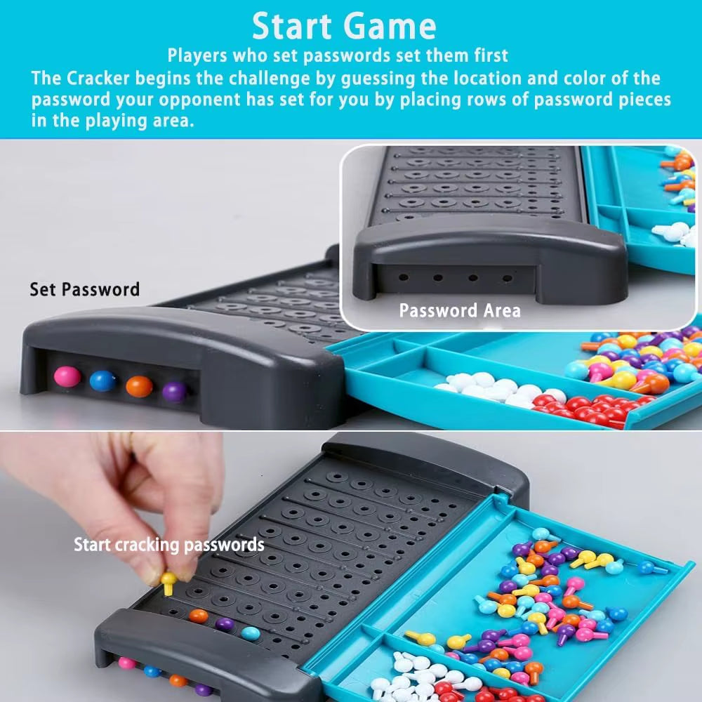 Code Breaker Board Game - Code Breaker Toys - Coder Vs Decoder Mind Master Strategy Game - Portable Pack Brain Games