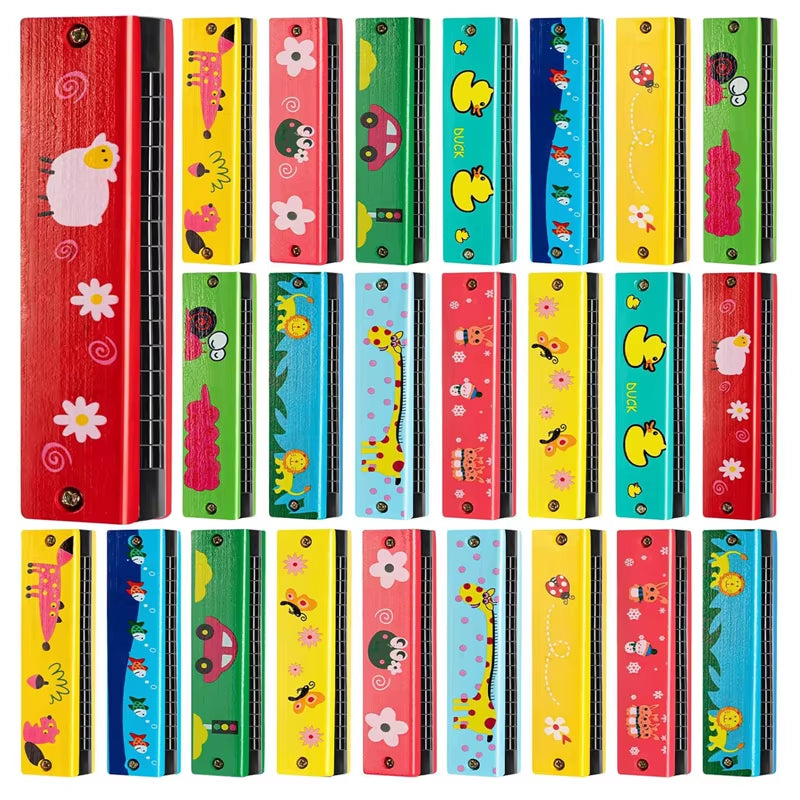 15PCS Montessori Wooden Educational Music Instruments Set for Kids Toddlers Early Learning Toys Birthday Gifts Party Favors