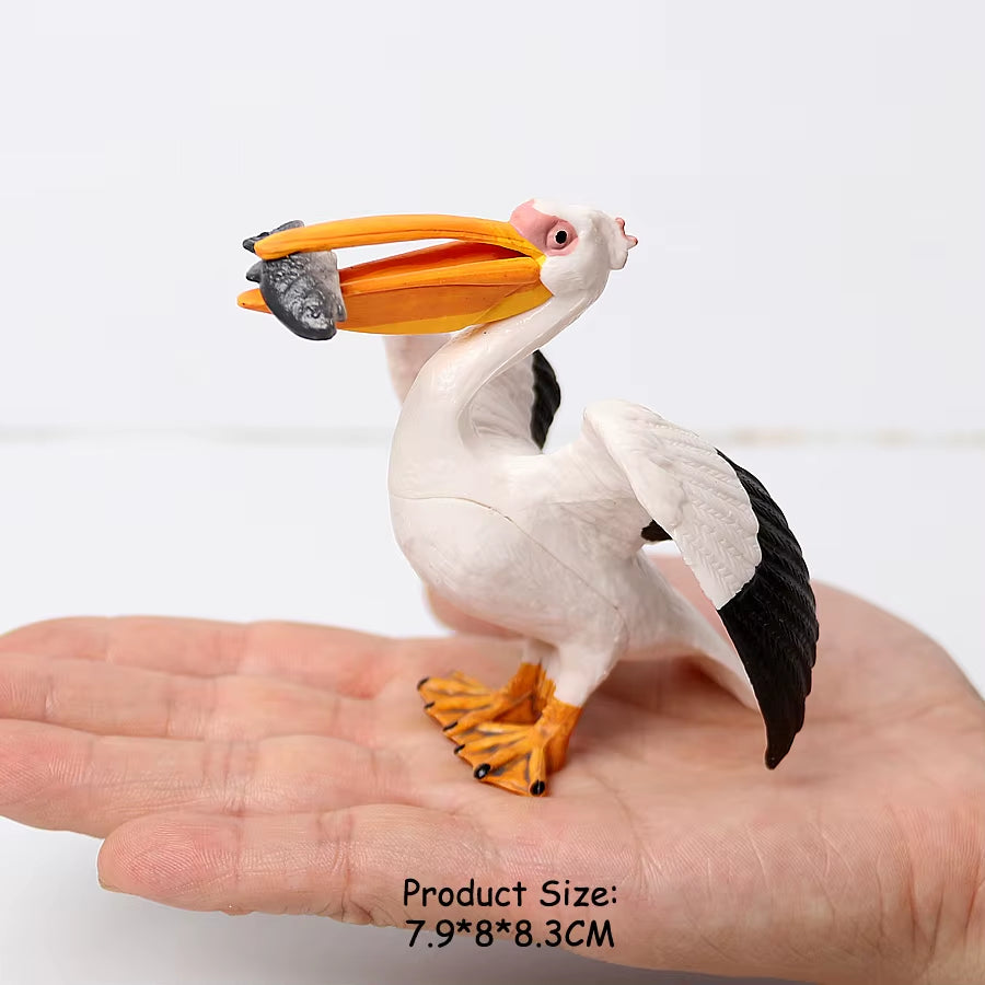 Wild Birds Animals Turkey Macaw Owl Eagles Ostrich Pelican Figurines Toy Animal Action Figure Learning Education Birds Gifts