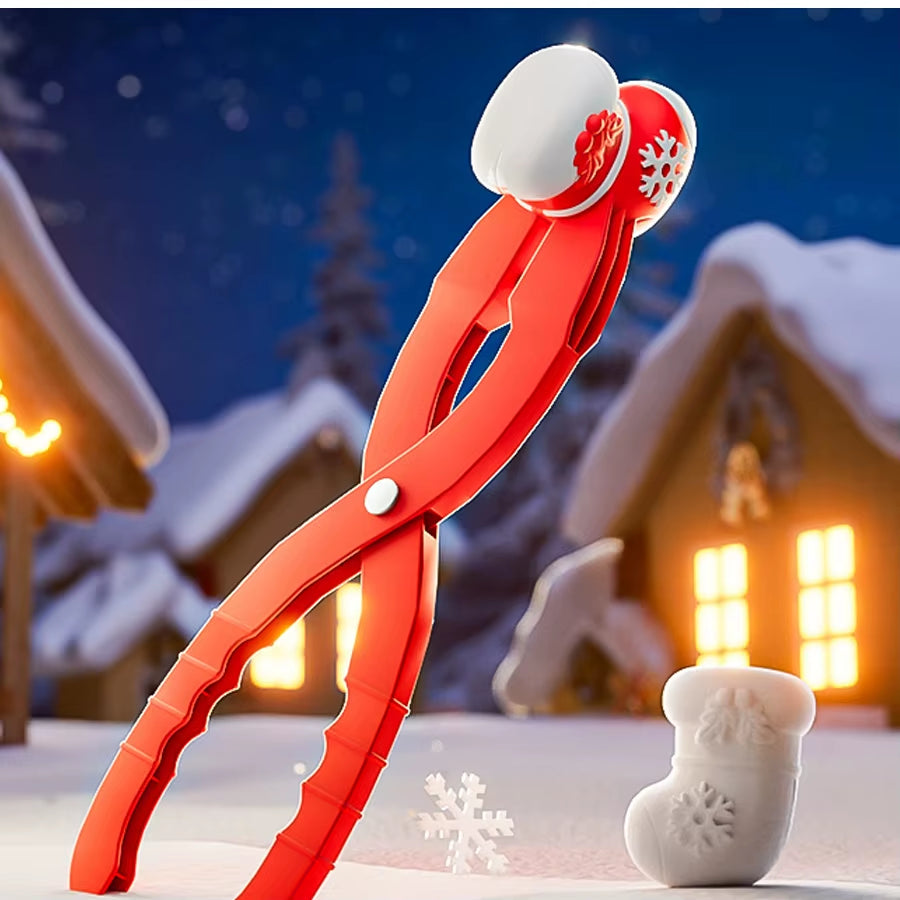 Santa Snow Mold Tongs for Kids – Christmas Snow Toy, Winter Outdoor Snow Building Tool, Santa Shape Maker for Holiday Fun