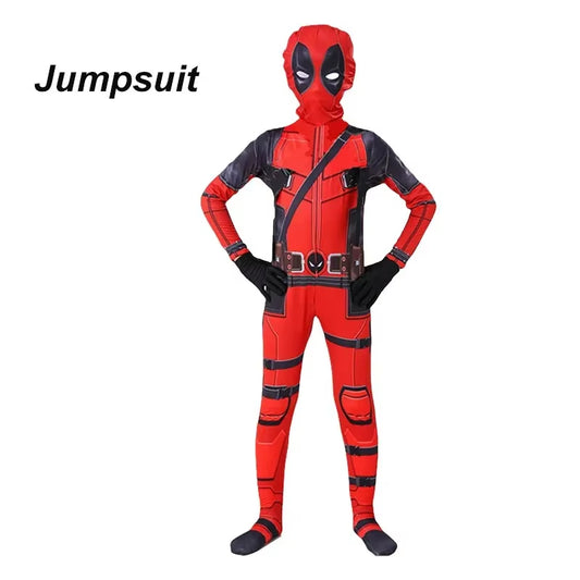 Anime Costume Kids Cosplay Mask Backpack Suit Jumpsuit Superhero Cosplay Bodysuit Jumpsuit Halloween Costume Adult Children